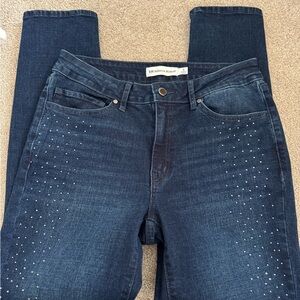 Dark Blue Embellished Women Jeans